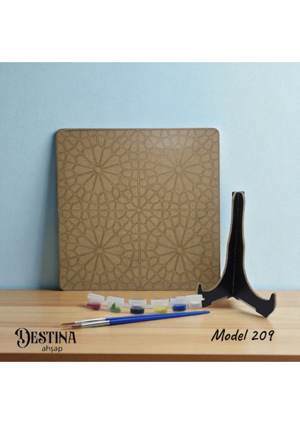 Mandala Boyama Seti-Ahşap Boyama- MODEL209