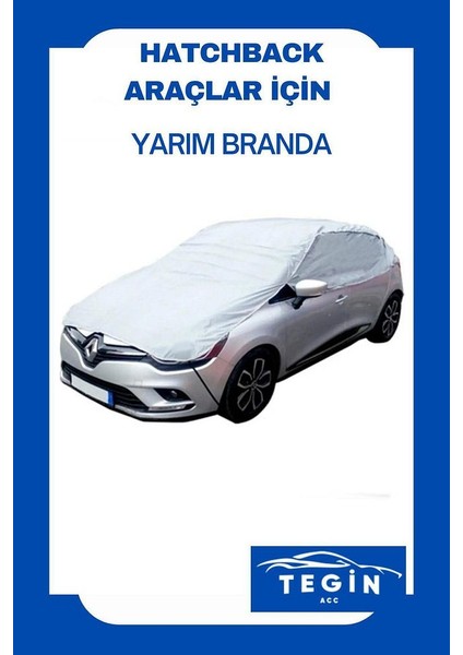 Araç Buz Kar Güneş Koruyucu Yarım Branda Araba Oto Kar Buz Önleyici Ön Yan Cam Koruyucu Örtü Hb