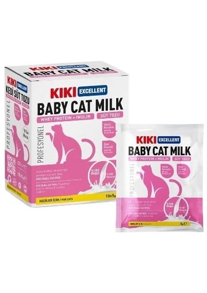 Kiki Excellent Yavru Kediler Için Süt Tozu 5 gr 10 Adet.gzpde