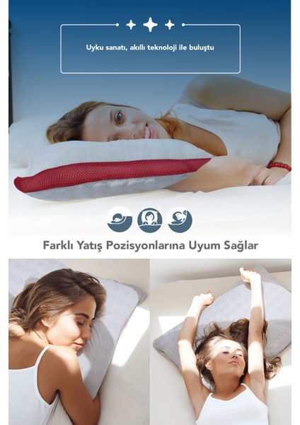 Ortopedık Visco Klimalı Yastık ,visco Parçacıklı Yumuşak Yastık (Bordo) fiyatları