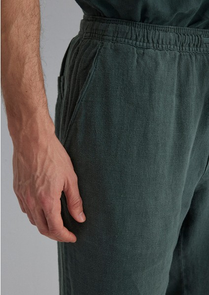 Yeşil Keten Pantolon 0010358-71598