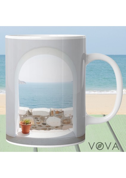 Manzaralı Kahve Lüksü – 330 ml Porselen Kupa Bardak fiyatları