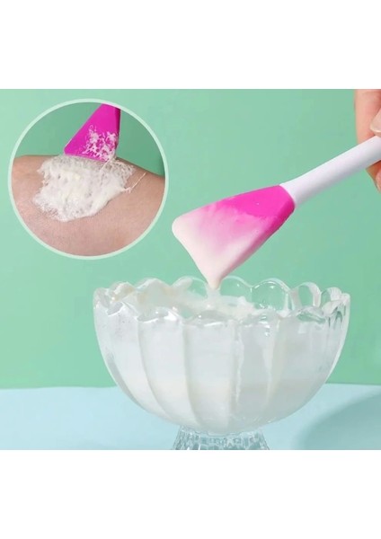 Silikon Yüz Temizleme Fırçası ve Maske Uygulama Spatulası fırsatları