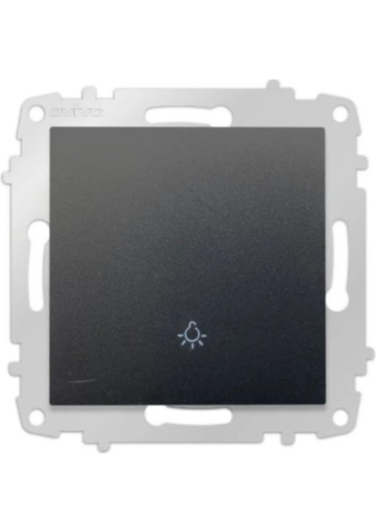 Quantum Siyah Zil Anahtarı Light (Kapı 0tomatiği) Çerçeve Hariçtir.