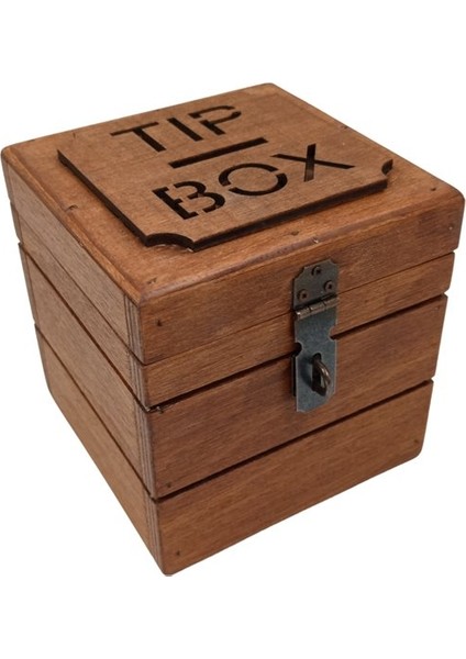 Kahve Ahşap Tipbox Asma Kilit Hediyeli 13X13CM(YÜK13CM) fırsatları
