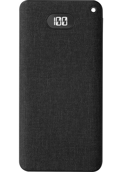 S-Link IP-G10RW 10000MAH Kablosuz Usb+Type-C+Micro Siyah LCD Ekranlı Taşınabilir Pil Şarj Cihazı