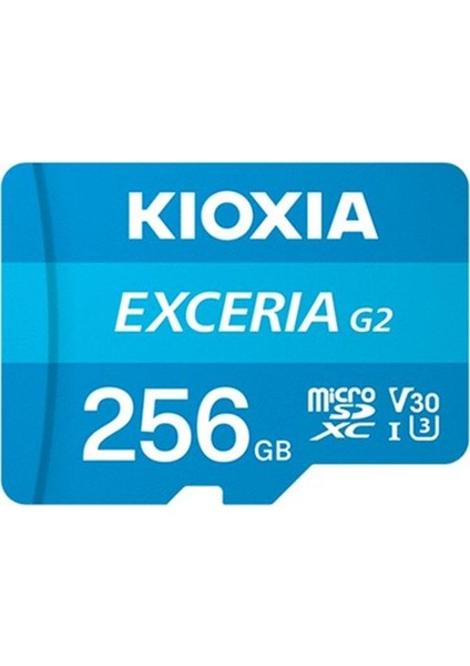 Kioxia 256GB Exceriag2 Micro Sdxc U1 V30 4K 100-50 Microsd Kart