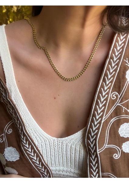 Gold Renk Tasarım Kolye