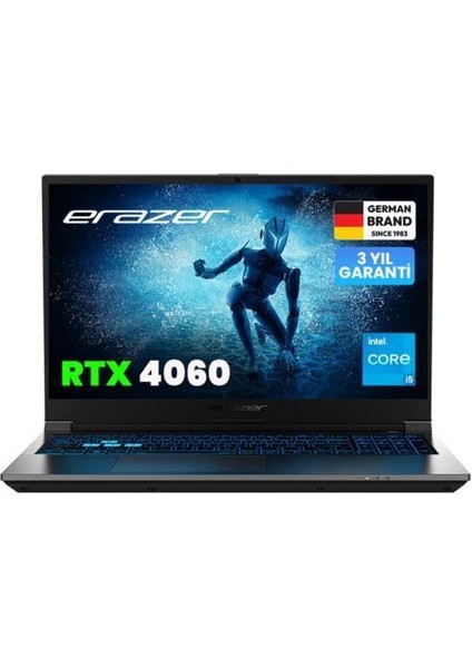 Erazer Deputy P60 MD62594 I5-12450H 16GB 512GB SSD 8gb RTX4060 15.6" Dos Notebook