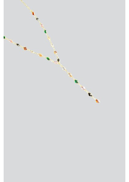 Renkli Taşlı Y Kolye fiyatları