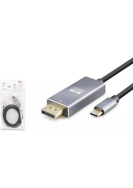 Hadron HDX7859 Type-C To Dısplay Kablo 8k 60HZ Pvc 1.8m Siyah