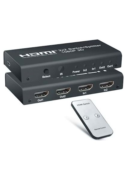 Hytech Hy-Lu2 2 Port 4k*2k HDMI Splitter