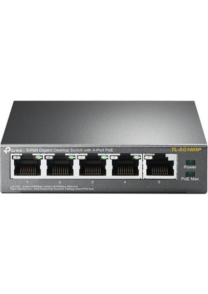 Tp-Link TL-SG1005P 5 Port 4 Port Poe+ 10-100-1000 Mbps Switch Çelik Kasa