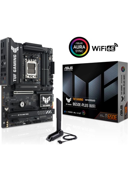 Asus Tuf Gamıng B650E-PLUS Wıfı B650 Ddr5 (Vga Yok) Glan 2.5g Atx Hd Dp Wıfı Bt M2 Rgb Am5 Amd Anakart