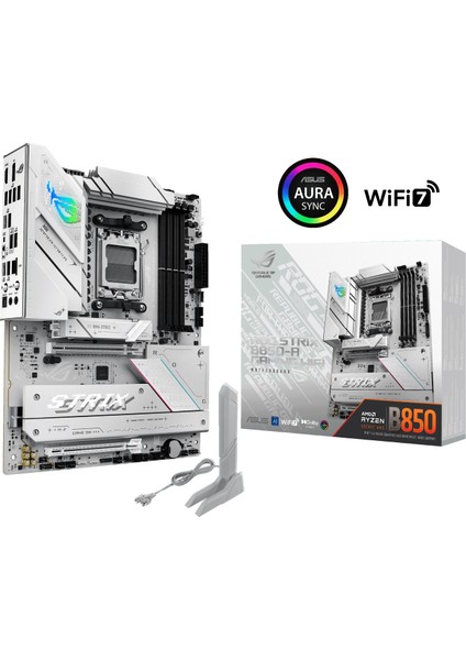 Asus Rog Strıx B850-A Gamıng Wıfı B850 Ddr5 (Vga Yok) Glan 2.5g Atx Hd Dp Typ-C Wf7 Bt M2 Am5 Amd Anakart