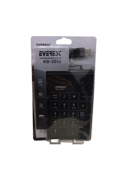 Everest KB-2014 Türkçe USB Dokunmatik Siyah Keypad