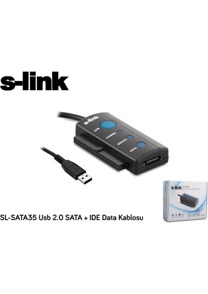 S-Link SL-SATA35 USB 2.0 To Sata + Ide Data Çevirici