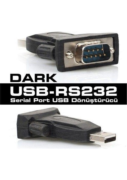 Dark DK-AC-USB2RS232 USB 2.0 Uyumlu RS232 Seri Port Dönüştürücü Soket