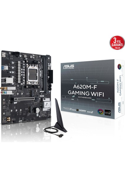 Asus A620M-F Gamıng Wıfı A620 Ddr5 (Vga Yok) Glan 2.5g Atx HDMI Wıfı6 Bt Am5 Amd Anakart