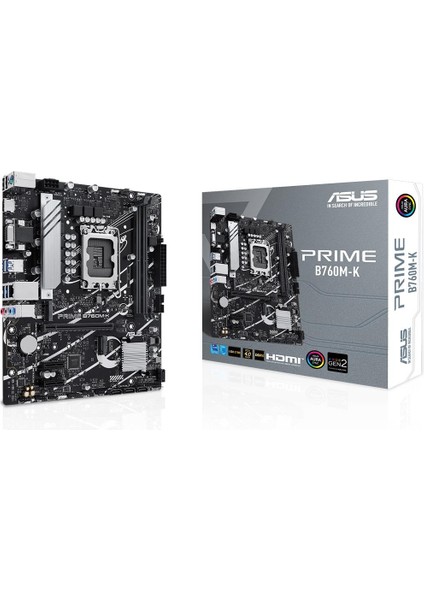 Asus Prime B760M-K D5 Intel B760 Soket 1700 Ddr5 8000(OC)MHZ Matx Gaming (Oyuncu) Anakart
