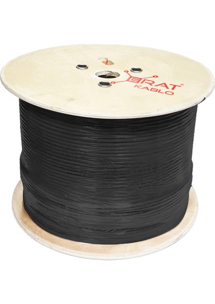 Erat DMP1ER2552IHBUU185 Cat6 U/utp 500 Metre 23AWG Pe Siyah Outdoor Network Kablosu