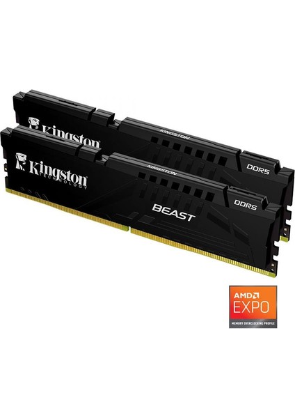 Kingston Beast Expo 64GB Ddr5 6000MHZ KF560C30BBEK2-64TR CL30 Kit (2X32GB) Pc Ram
