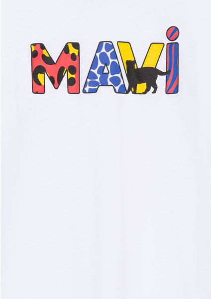 Mavi Logo Baskılı Beyaz Tişört 7610193-620 indirimleri