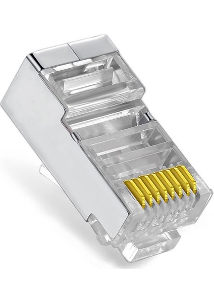 Vcom NM026 100LÜ Metal RJ45 8P8C CAT6-UTP-RJ45-3U Konnektör