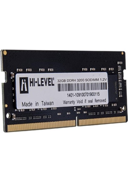 Hi-Level HLV-SOPC25600D4-32G 32GB (1X32GB) Ddr4 3200MHZ CL22 Notebook Ram (Bellek)