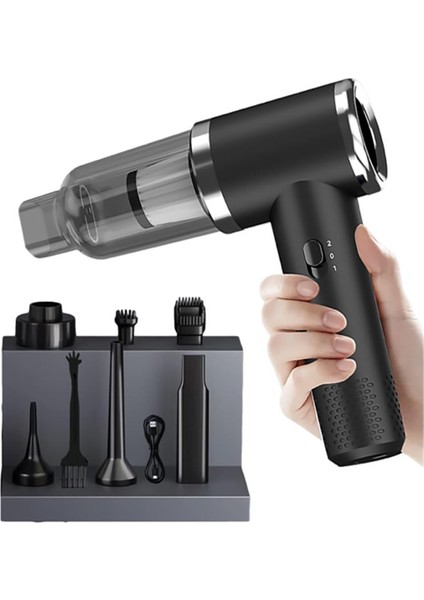 Enkado Raca Vacuum Siyah Şarjlı 2 Kademeli 12.000 Pa Üflemeli El Araç Süpürgesi