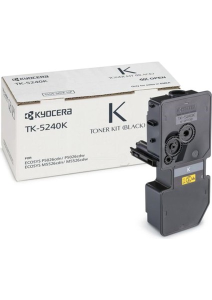 Kyocera TK-5240K Black Siyah Orjinal Fotokopi Toneri Ecosys M5526CDN-5526CDW P5026CDN-5026CDW 4.000