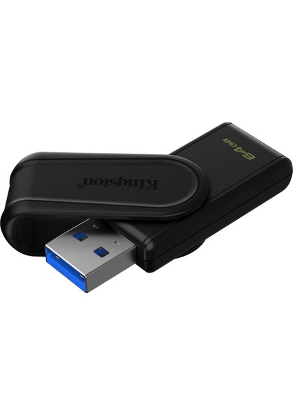 Kingston DTXS-64GB 64GB Portable USB 3.2 Gen1 Datatraveler Exodias (Black-Black) Flash Bellek