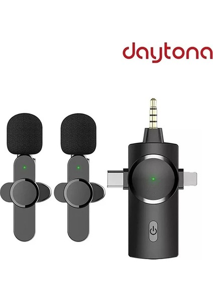Daytona K9-C2 Type-C+Lightning Kablosuz 2'li Yaka