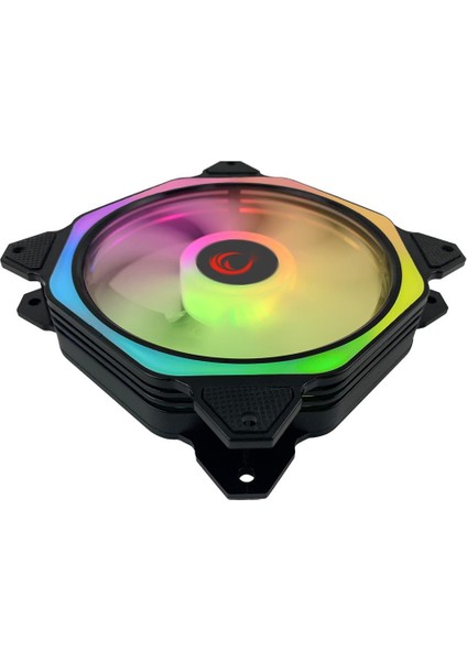 Rampage Coolwınd F1 38CFM 1200RPM 3-12CM Argb Fan Kontrolcü Hub+Kumandalı 6pin Siyah Kasa Fan Kiti