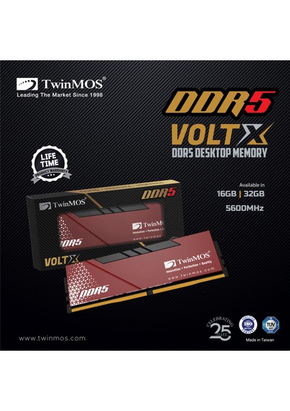 Twınmos TMD516GB5600U36 16GB (Tek Parça) Ddr5 5600MHZ (Soğutucu) + CL36 Pc Bellek