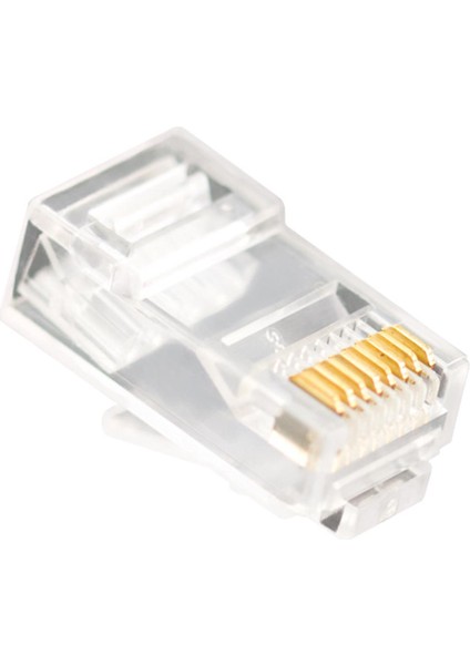 Vcom NM006 100LÜ Plastik RJ45 8P8C CAT6-UTP-RJ45-3U Konnektör