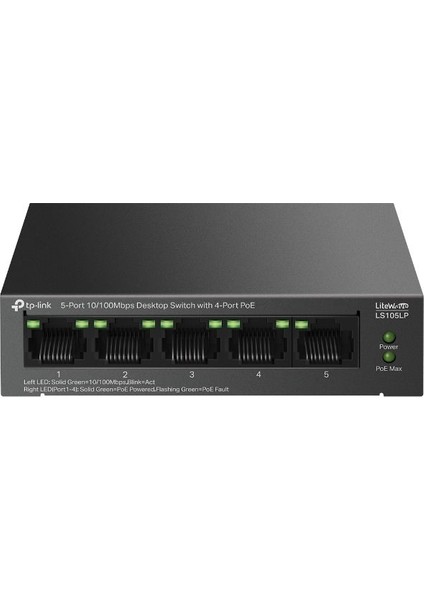 Tp Festa LS105LP 41W 5fe Poe Switch,4ge POE,250M