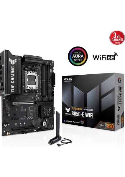 Asus Tuf Gamıng B850-E Wıfı 4xddr5 Hdmı+Dp 3xm.2 Am5 Anakart