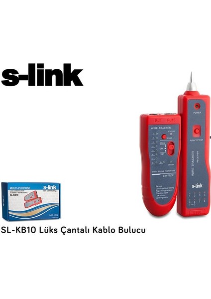 S-Lınk SL-KB10 Lüks Çantalı Kablo Bulucu ve Tester