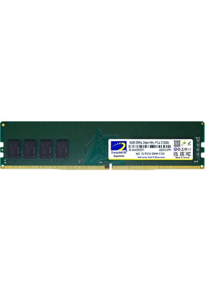Twinmos 16GB 2666MHZ Ddr4 Kutulu Pc Bellek (MDD416GB2666DWO)