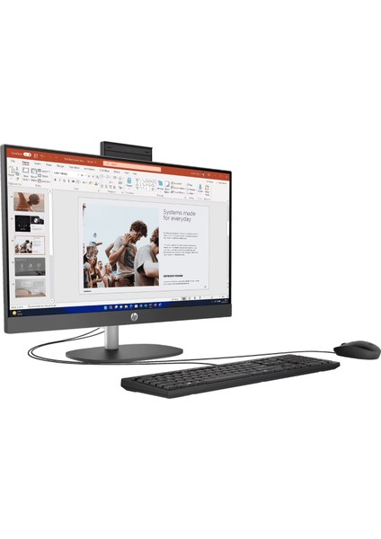 Hp Proone 240 G10 Siyah 23.8" I7-1355U 16GB 512SSD Wifi 6 Fdos Aıo Pc