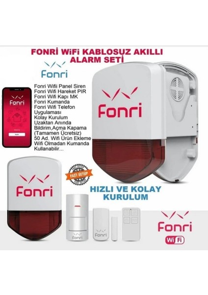 Fonri 1g Wıfı Kablosuz Alarm Set LB-01WF