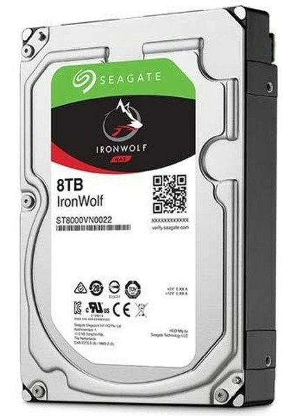 Seagate Ironwolf 8tb 7200RPM 256MB Sata3 ST8000VN004 Nas HDD Resmi Disti Garantili