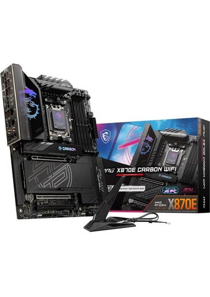 Msı Mpg X870E Carbon Wıfı-7 Ddr5 HDMI Dp Pcıe 16X V5.0 Am5 Atx