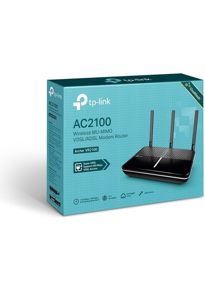 Tp-Lınk Archer VR2100 4port Vdsl/adsl 2100MBPS Modem Router