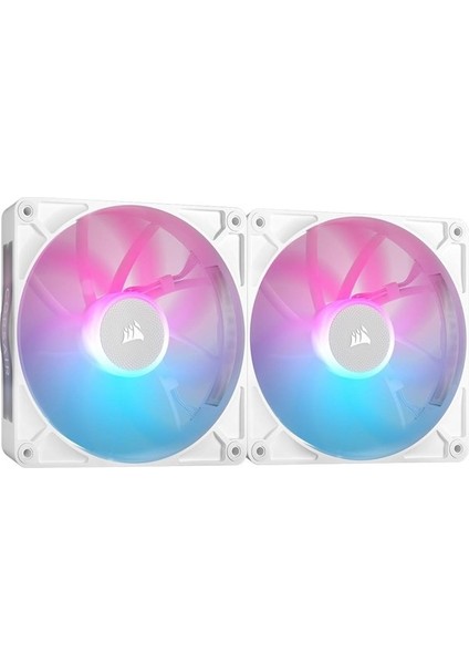 Corsaır QX120 CO-9051024-WW 14CM Rgb Kasa Fanı+Hub Kıt Beyaz 2-Li Paket