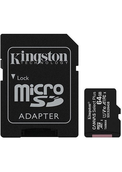 Kıngston Microsd 64GB SDCS2/64GB Hafıza Kartı