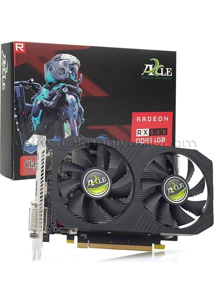 Axle 4gb Rx 560 Amd Gddr5 128BIT Dual Fan HDMI Dp Dvı-D [AX-RX-560/4GD5P8DIP]