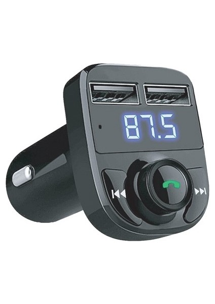 Asonic AS-A41 Çift USB 5V 3.1A LED Ekran Usb+Tf Desteği Siyah Bluetooth Fm Transmitter