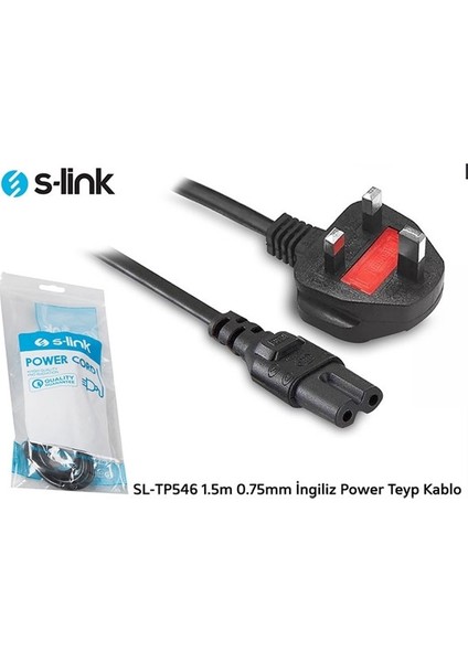 S-Link SL-TP546 1.5m 0.75MM Ingiliz Power Teyp Kablo